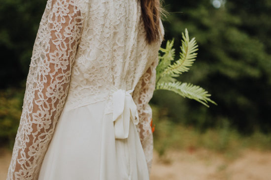 a lace wedding dress